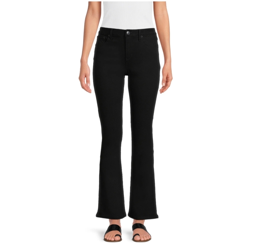 No Boundaries Juniors Size 15 Mid Rise Bootcut Jeans Black
